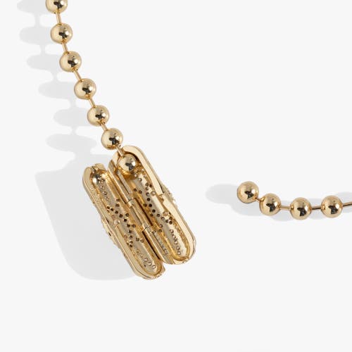 Alex And Ani Ball Chain Barrel Closure Bracelet With Evil Eye In Gold