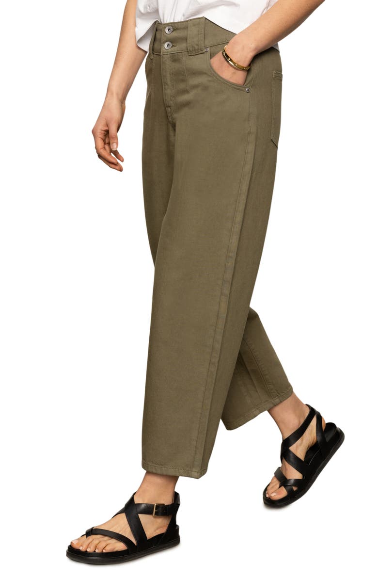 Sanctuary Side Car High Waist Ankle Barrel Jeans, Alternate, color, Burnt Oliv