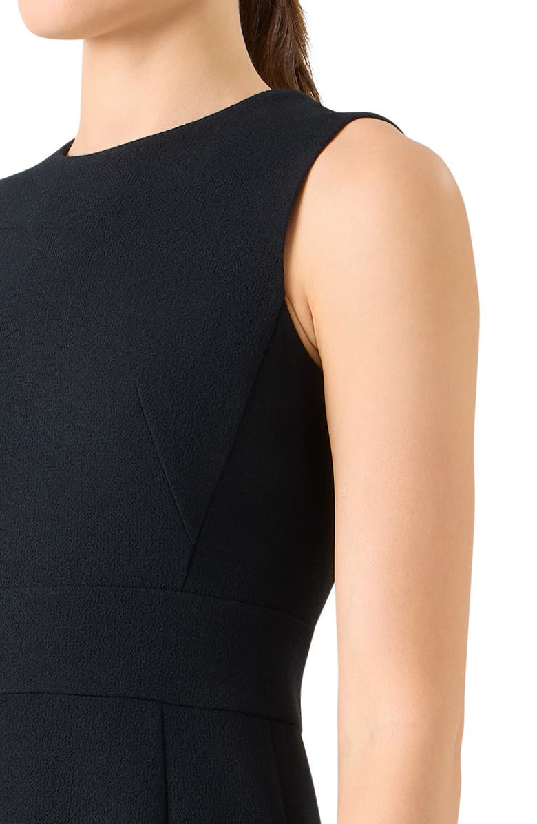 Akris Sleeveless Virgin Wool Sheath Dress, Alternate, color, Black