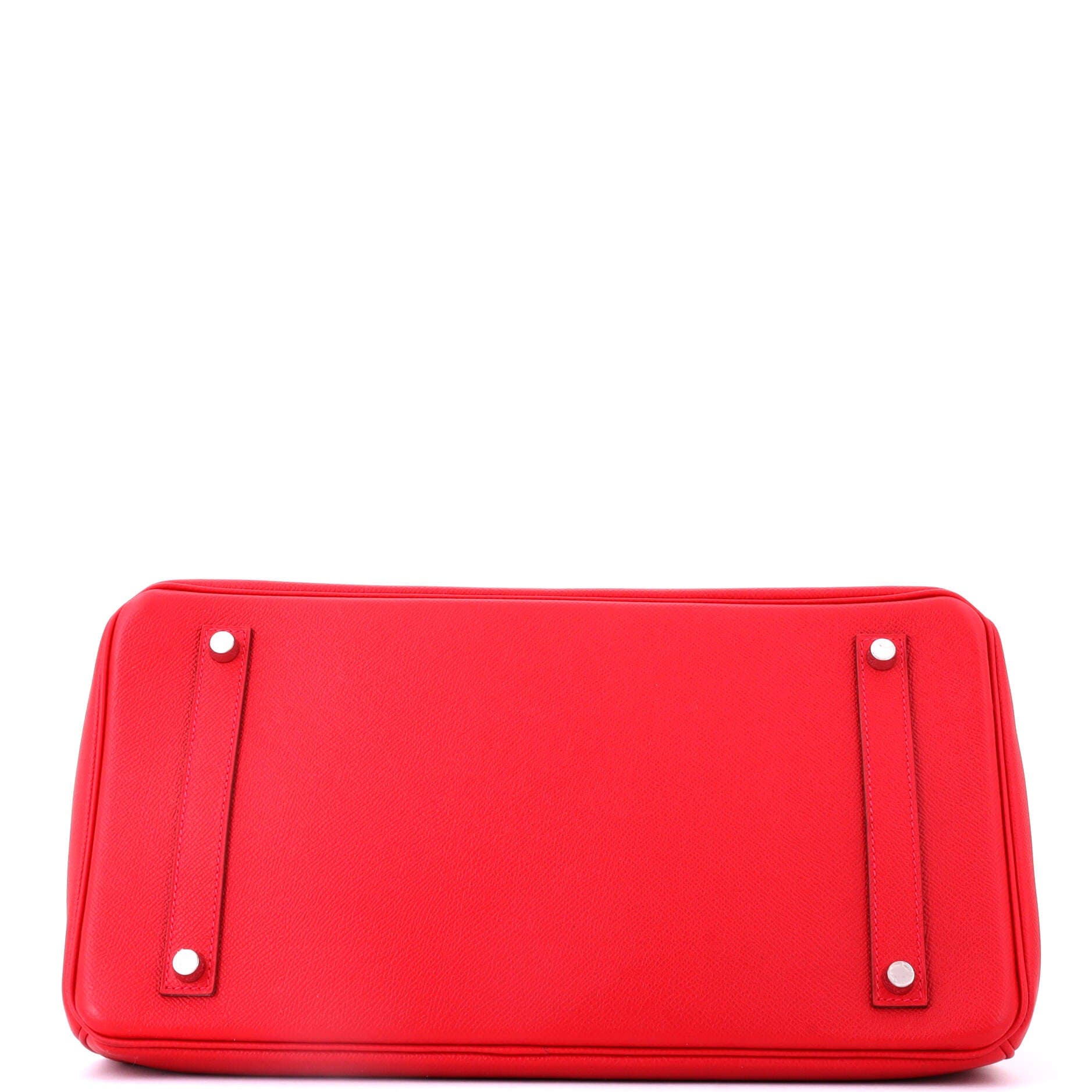 Birkin Handbag Red Epsom with Palladium Hardware 35, Alternate, color, Rouge Casaque