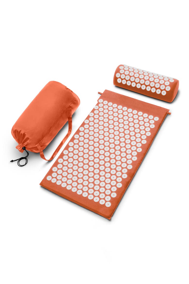 29 Inch Acupressure Mat & Pillow Set, Main, color, ORANGE