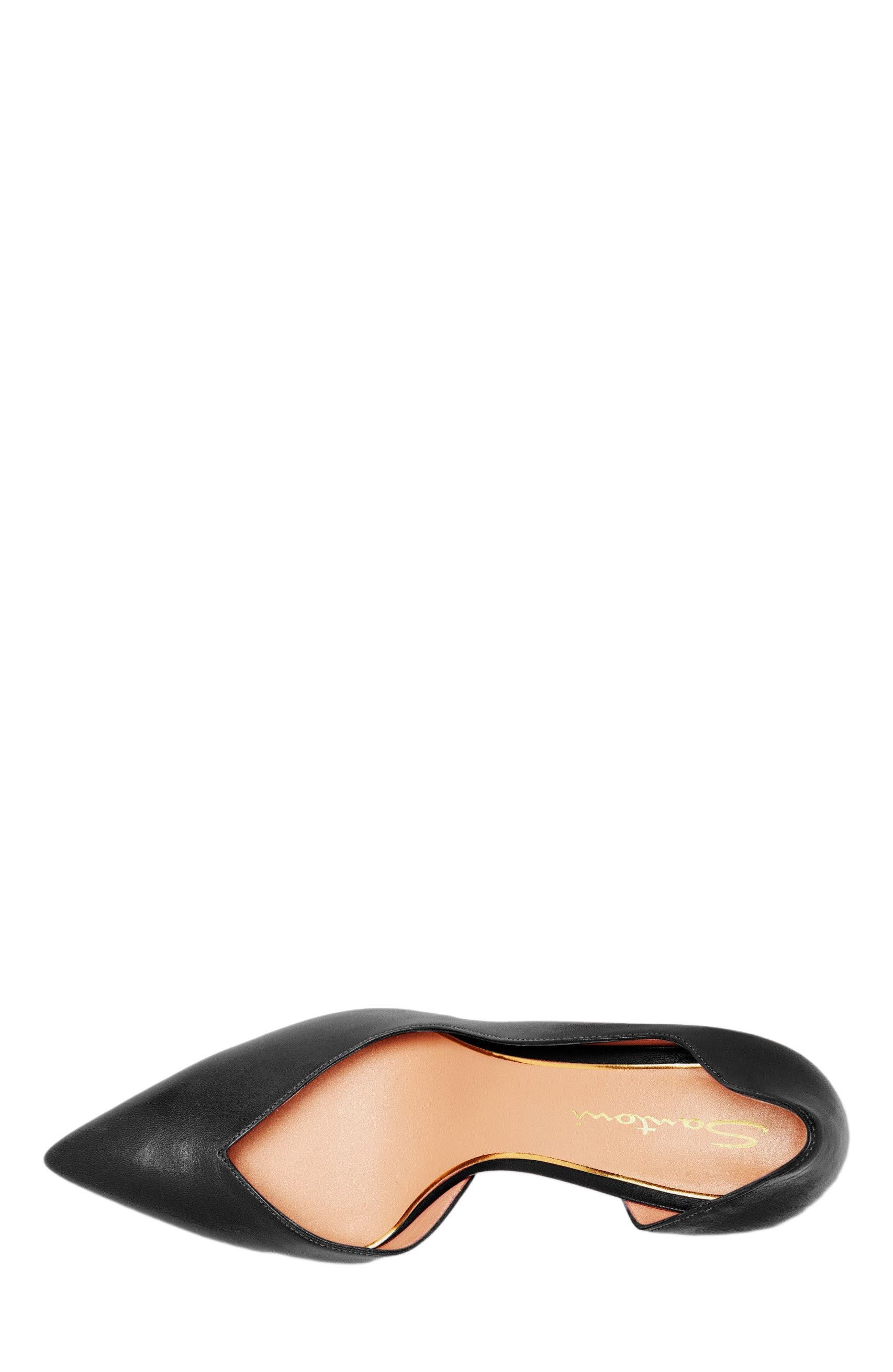 Santoni Women's  leather high-heel pump, Alternate, color, Black