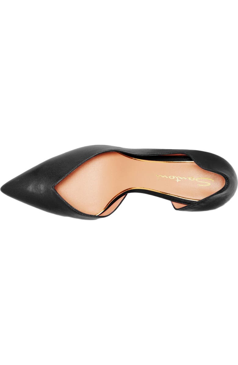 Santoni Women's leather high-heel pump, Alternate, color, Black