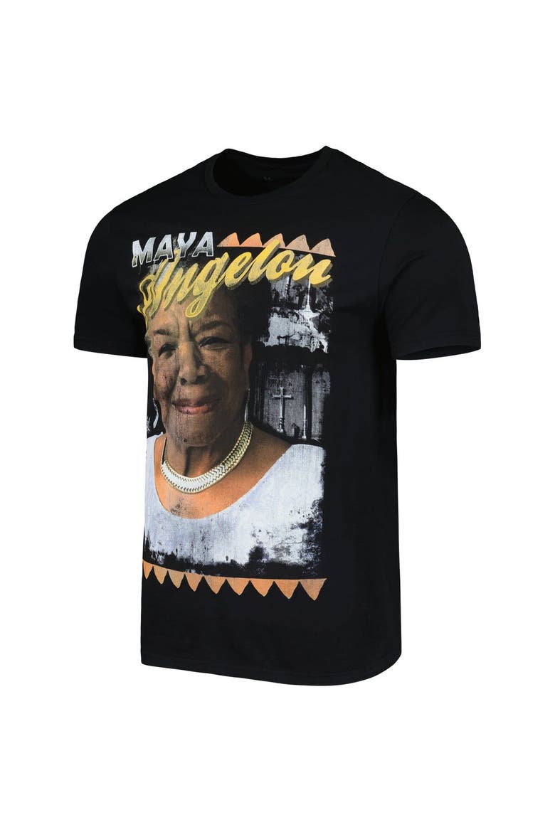 Unisex Black Maya Angelou Graphic T-Shirt, Alternate, color, Black