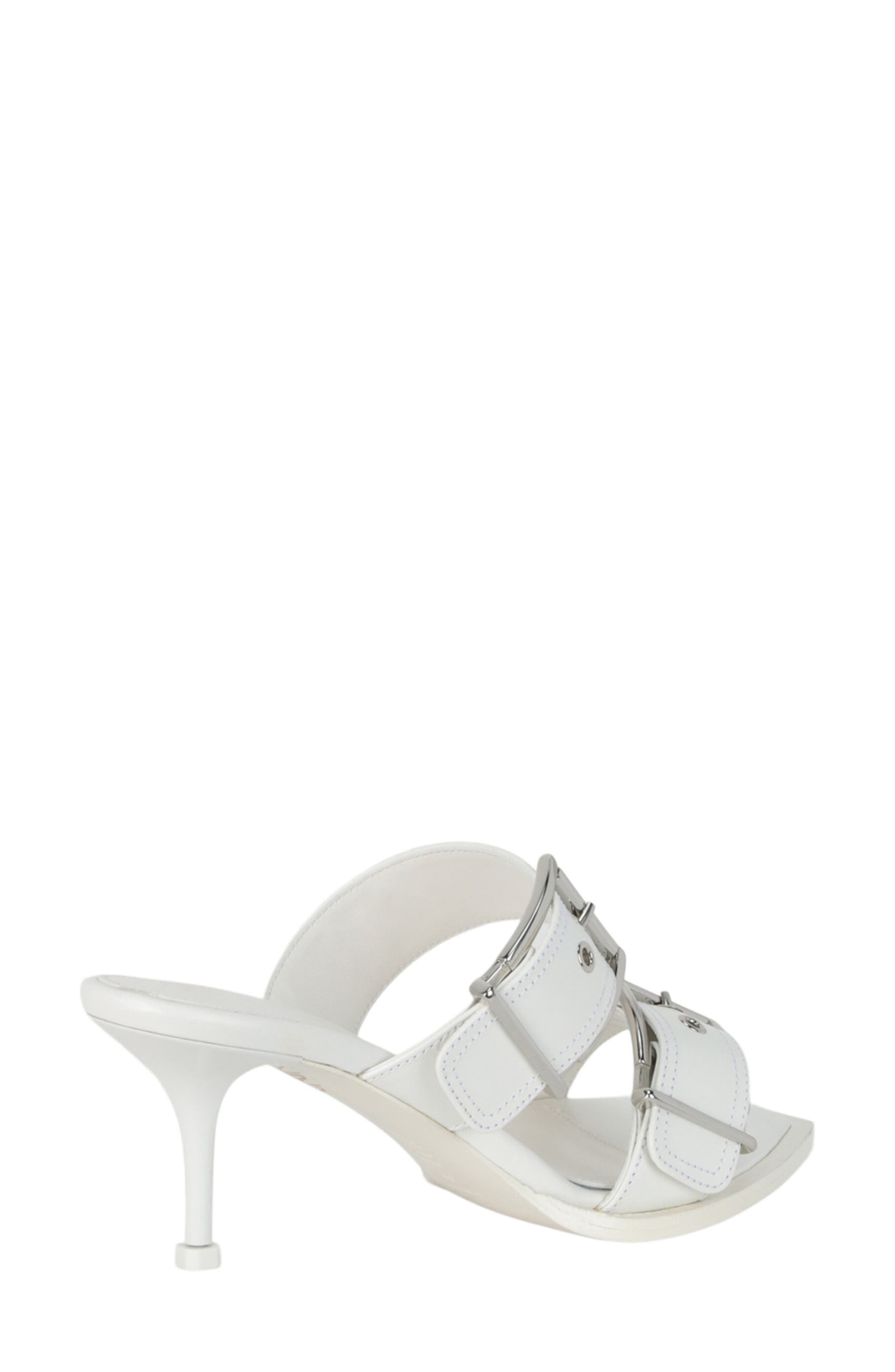 Punk Double Buckle Sandal, Alternate, color, IVORY