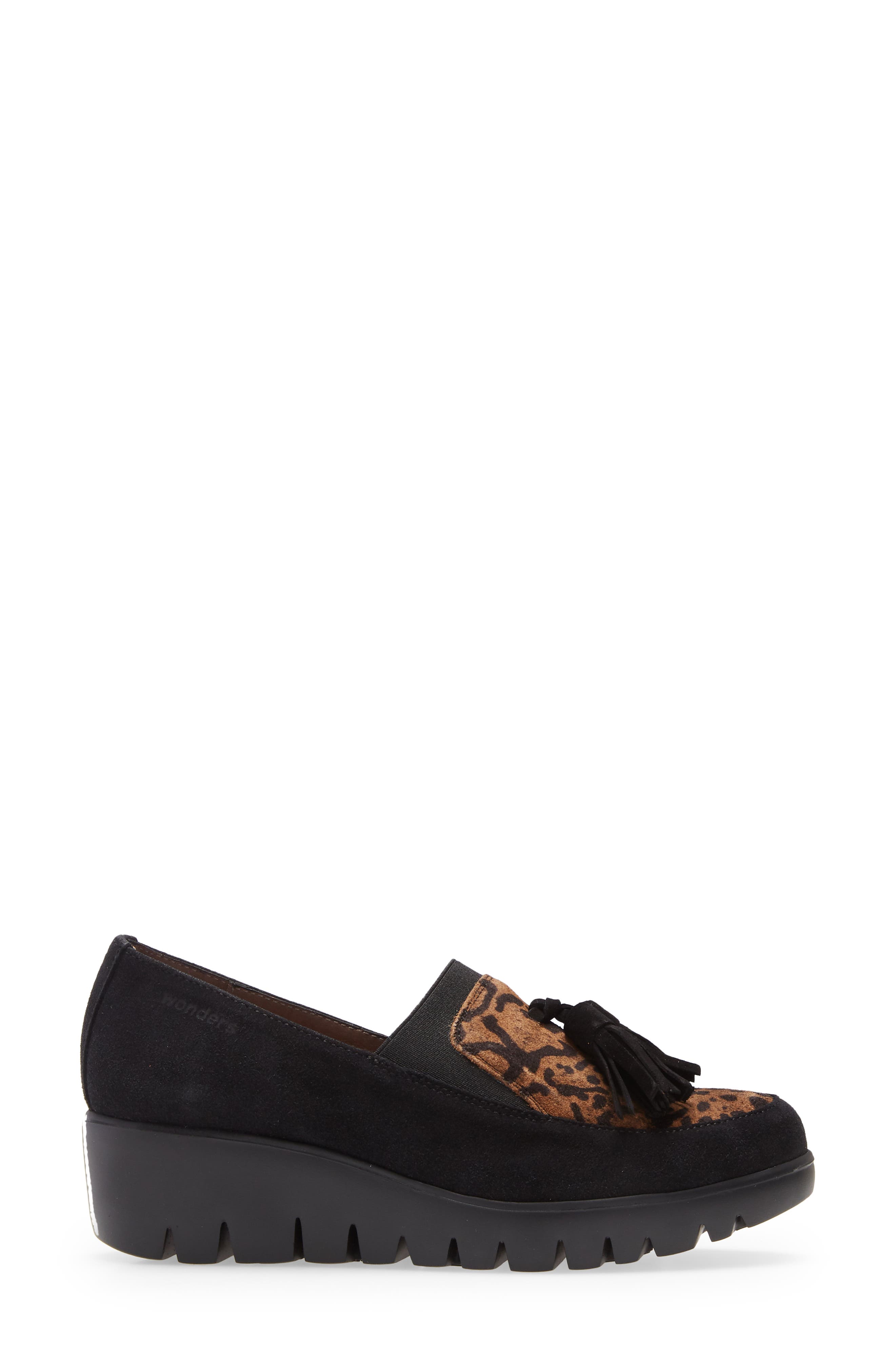 Wonders Wedge Tassel Loafer, Alternate, color, 