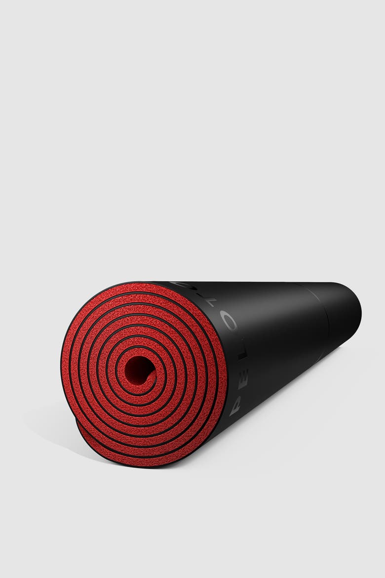 Reversible Workout Mat, Alternate, color, Black and Red