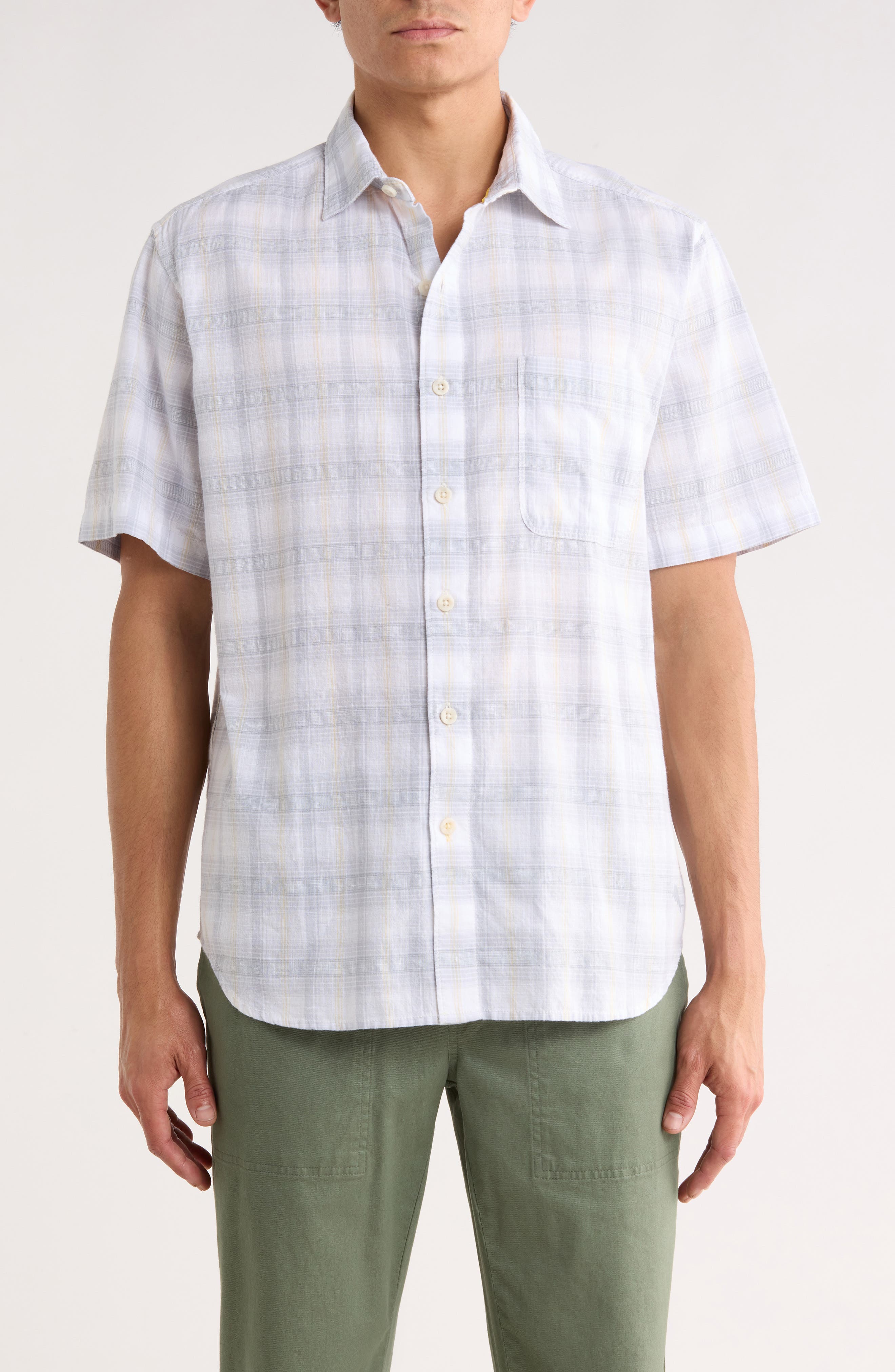 Tommy Bahama Cool Caribbean Plaid Short Sleeve Button-Up Shirt