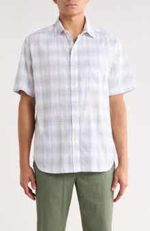 Tommy Bahama Cool Caribbean Plaid Short Sleeve Button-Up Shirt