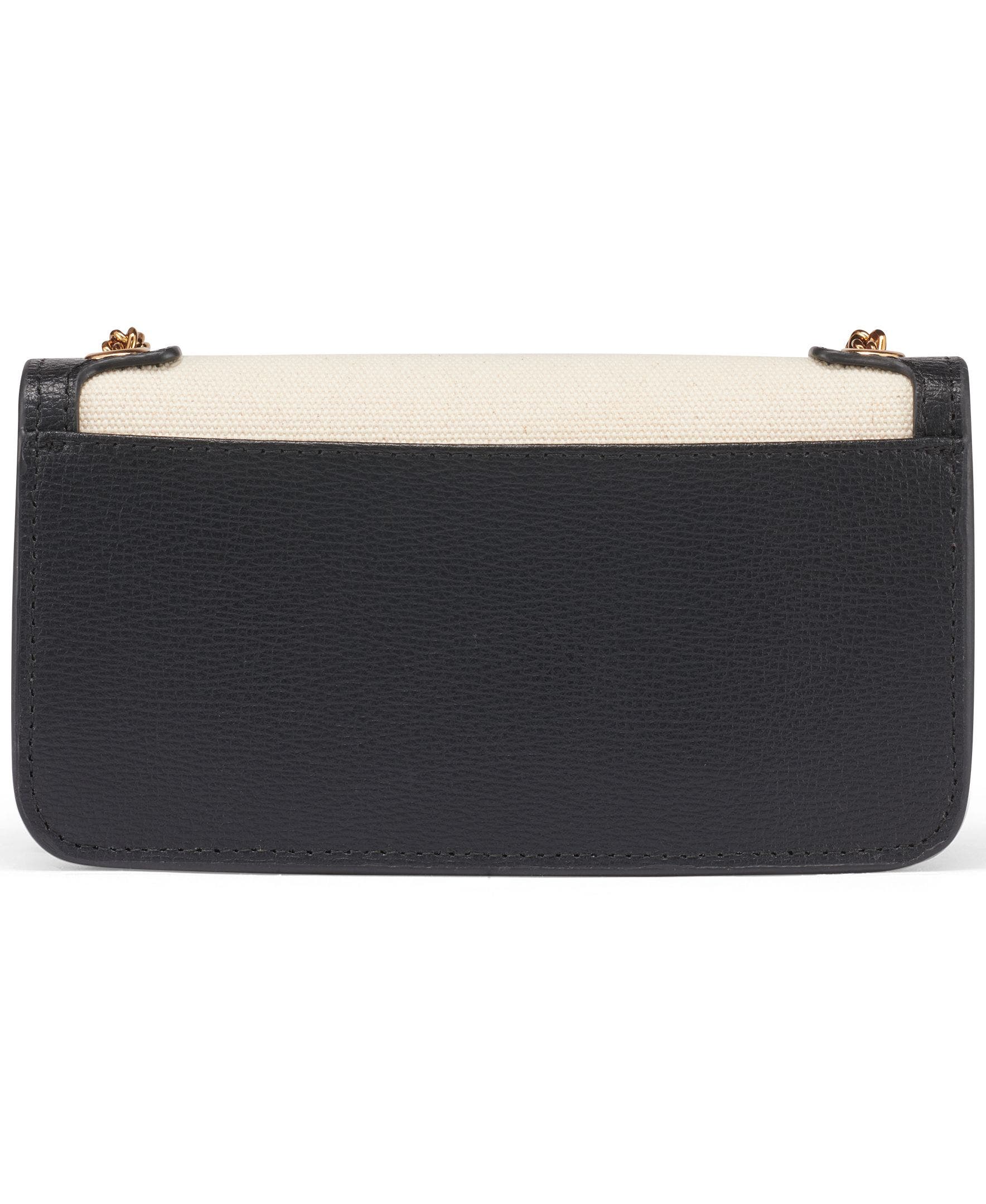KARL LAGERFELD PARIS Kosette Canvas Shoulder, Alternate, color, Natural/Black