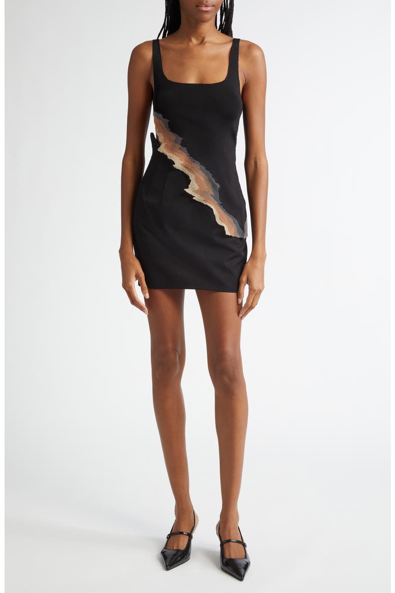 Flame Asymmetric Tank Top (Nordstrom Exclusive), Alternate, color, BLACK FLAME