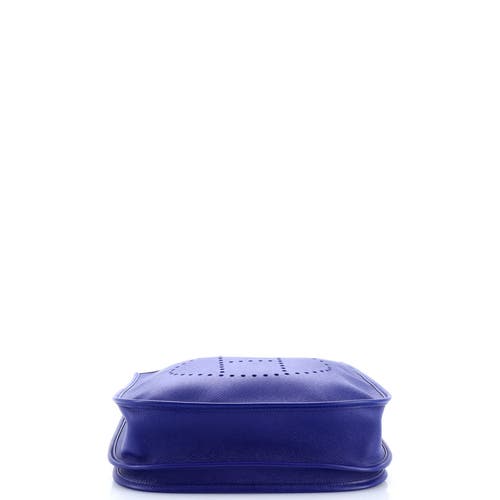 Pre-owned Hermes Hermes Evelyne Bag Gen Iii Epsom Pm In Blue