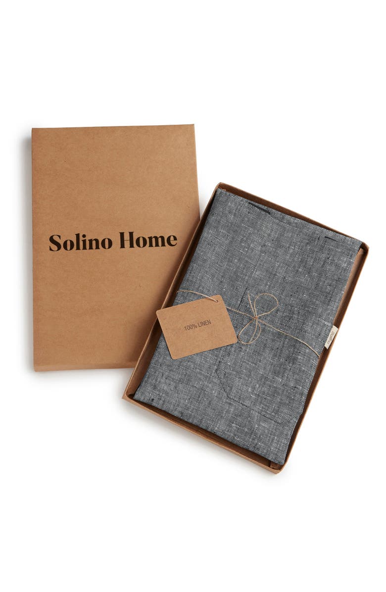 Solino Home Linen Linen Apron - Kitchen Linen, Alternate, color, Black
