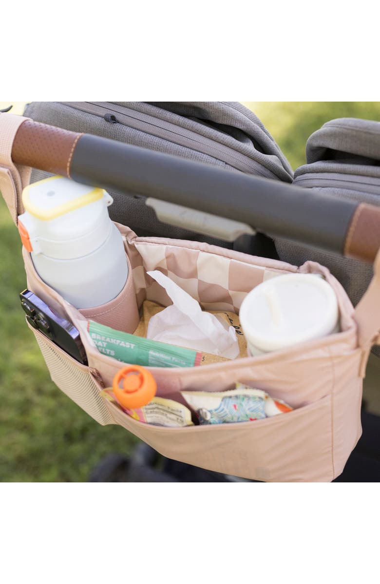 Tiny Twinkle Universal Baby Stroller Organizer Caddy, Alternate, color, Beige Checkers