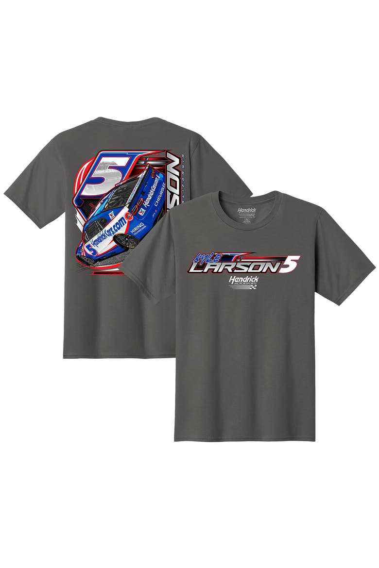 Men's Classic Ink Charcoal Kyle Larson HendrickCars.com T-Shirt, Main, color, Charcoal