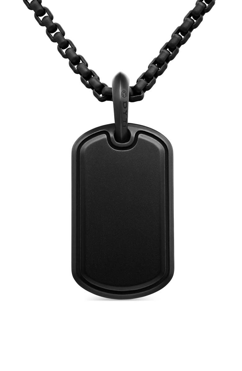 David Yurman Men's Sculpted Cable Dog Tag Pendant, Alternate, color, 