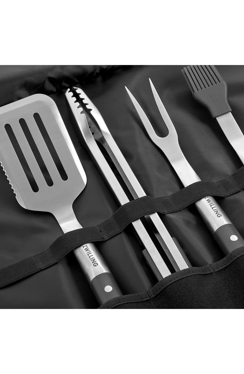 ZWILLING BBQ+ Triple Rivet 4-Piece Grill Set, Alternate, color, Black