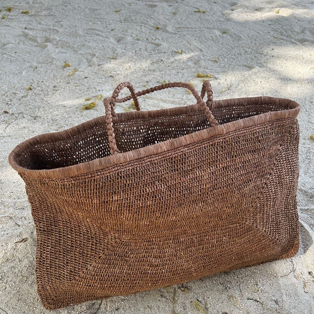 Clipa Raffia Beach Tote Bag, Alternate, color, Caramel