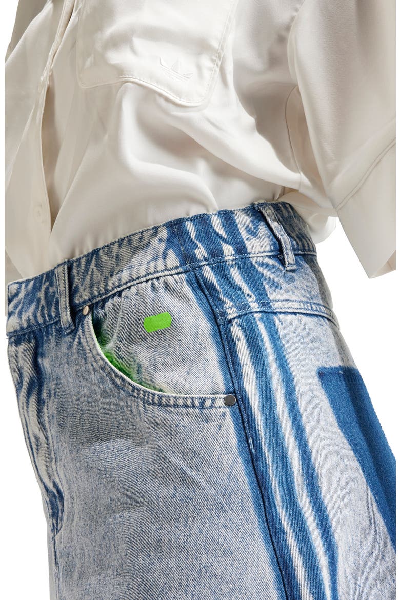 x KSENIASCHNAIDER Fray Hem Denim Skirt, Alternate, color, LIGHT DENIM