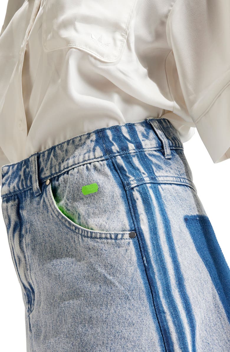 adidas x KSENIASCHNAIDER Fray Hem Denim Skirt, Alternate, color,