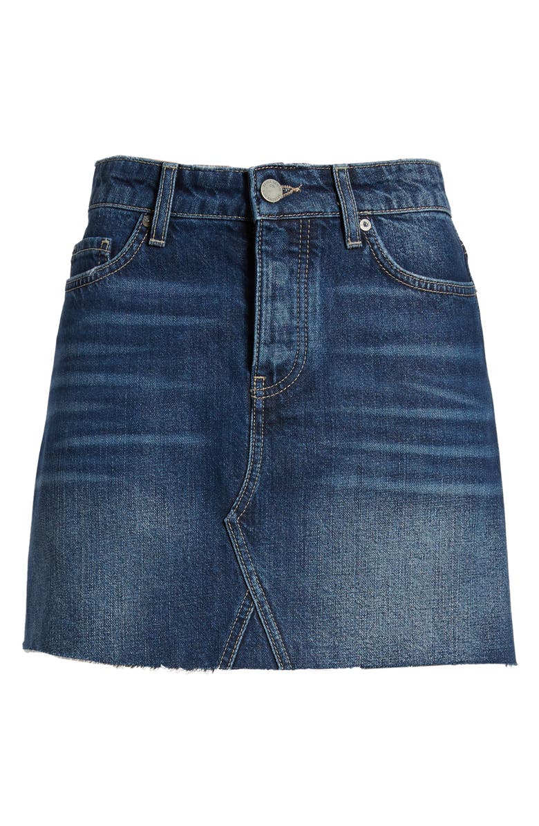 PAIGE Aideen Denim Miniskirt, Alternate, color, 