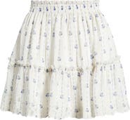 Treasure & Bond Floral Print Chiffon Miniskirt