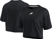 Fanatics Signature Women's Fanatics Black Philadelphia Eagles Elements Super Soft Boxy Cropped T-Shirt
