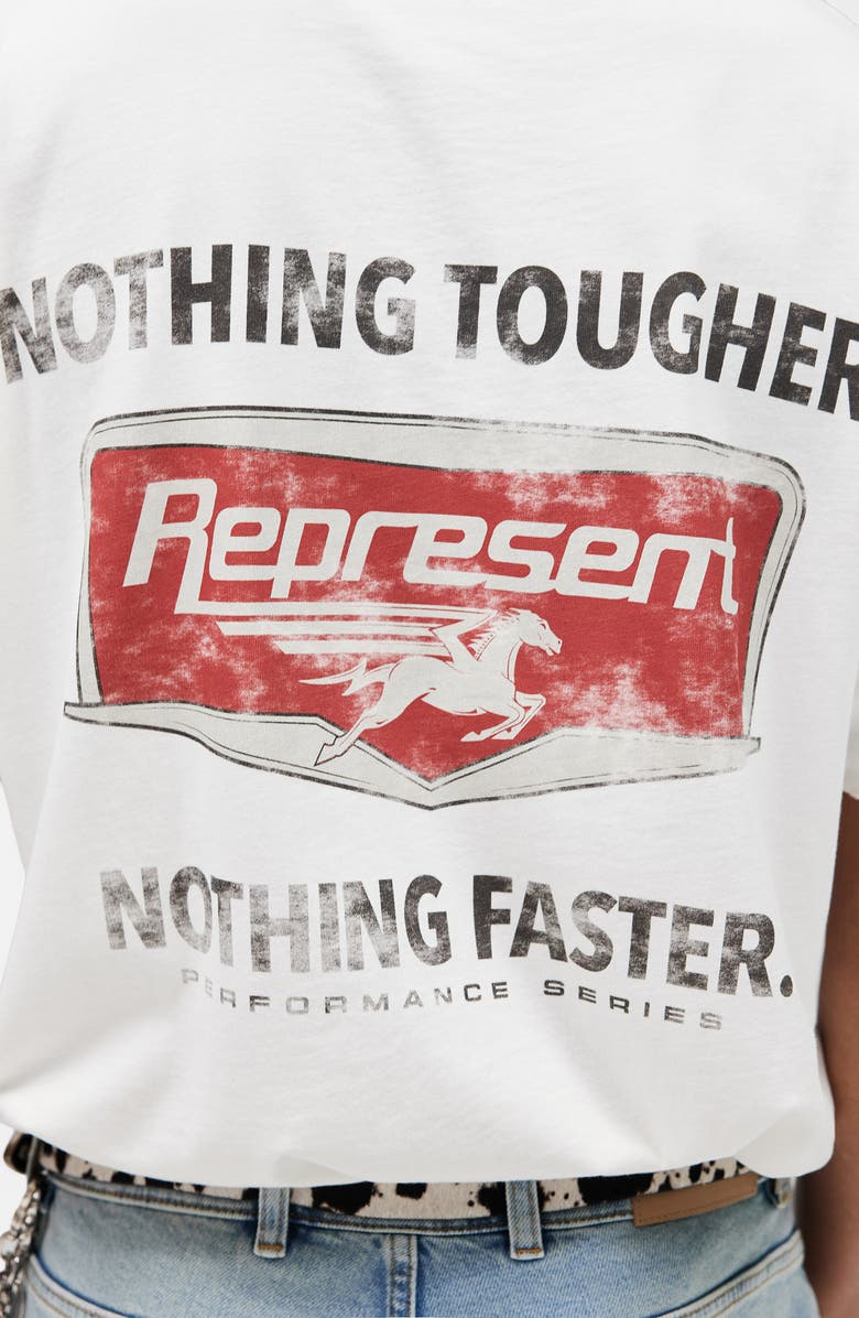 Represent Nothing Faster Cotton T-Shirt, Alternate, color, Flat White