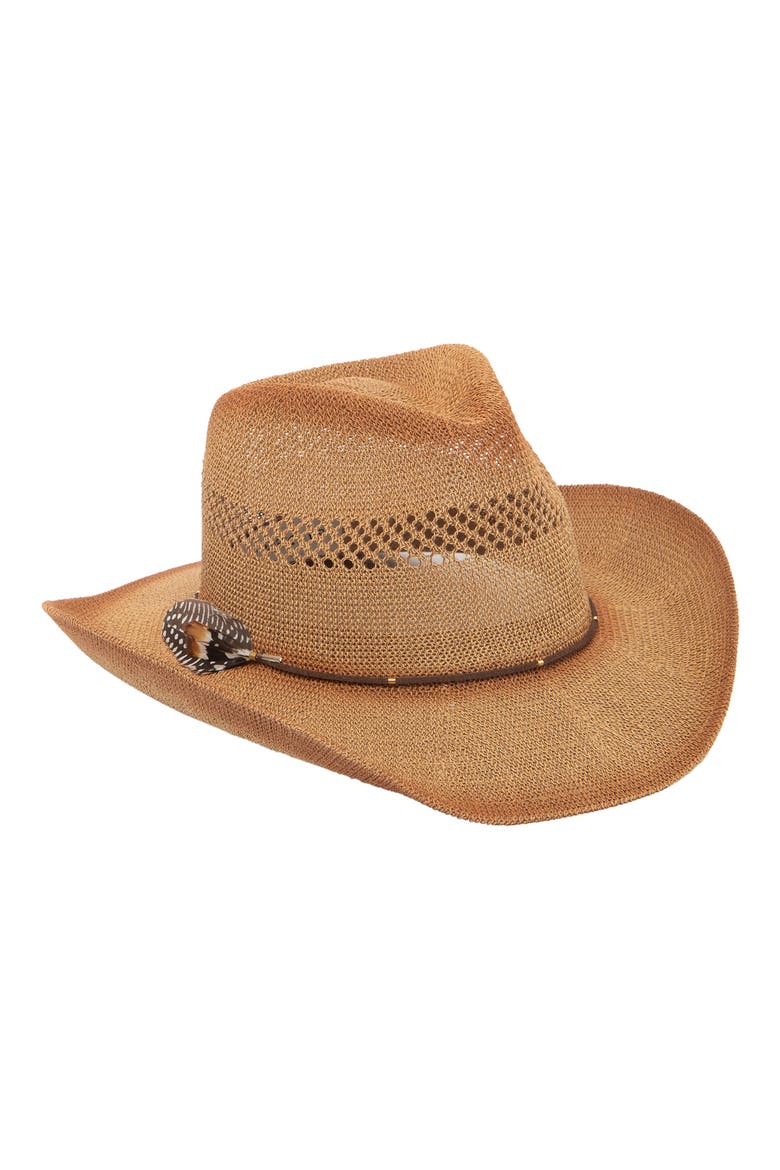 Suede Cord Cowboy Hat, Main, color, NATURAL