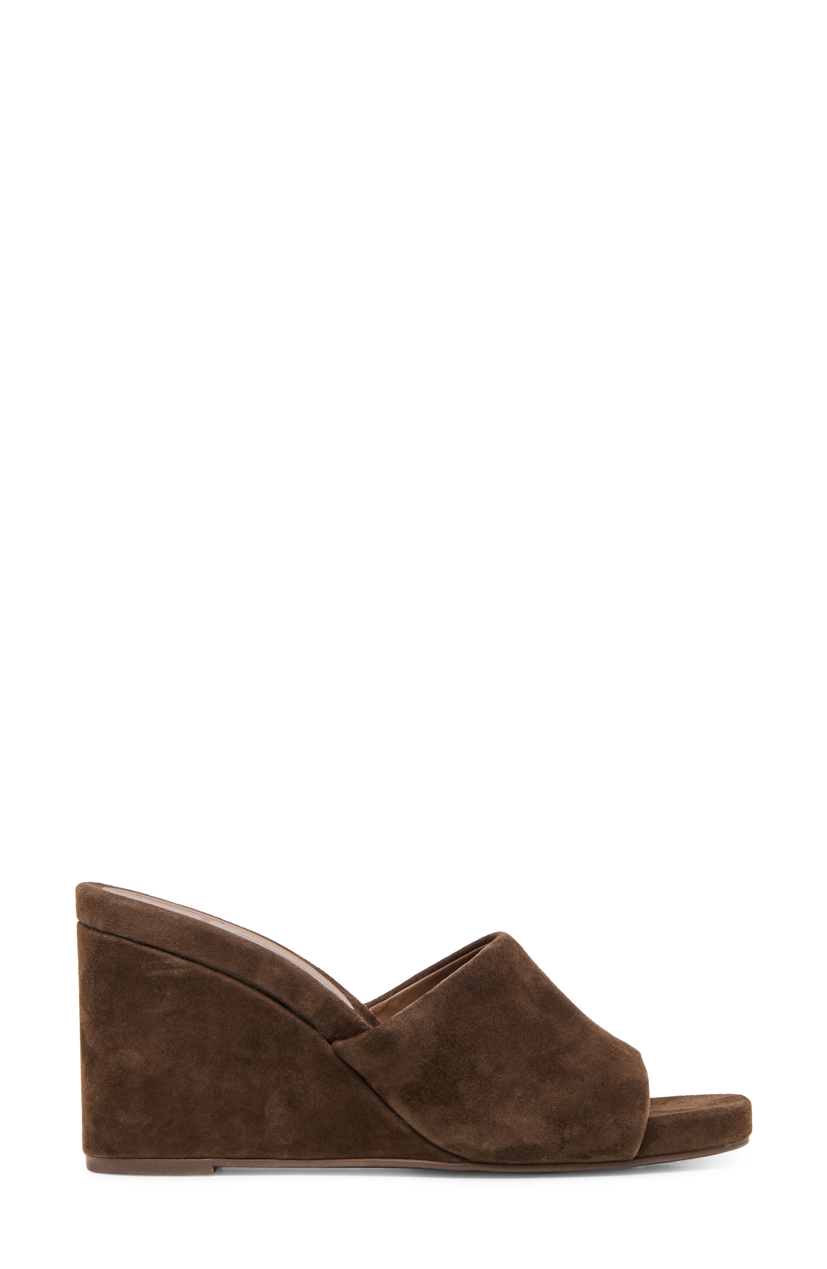 Dolce Vita Holta Wedge Sandal, Alternate, color, Dark Brown Suede