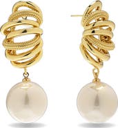 EYE CANDY LOS ANGELES Calista Faux Pearl Drop Earrings