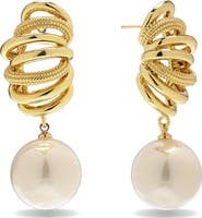EYE CANDY LOS ANGELES Calista Faux Pearl Drop Earrings