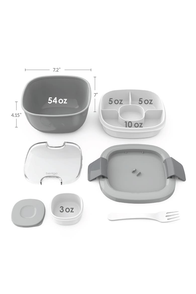 All-in-One Salad Container, Alternate, color, GRAY