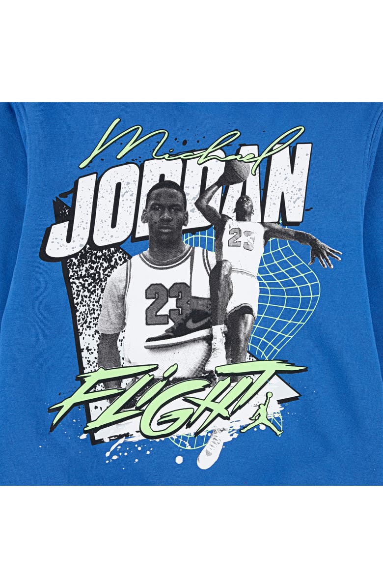 Jordan Kids' Double Flight Fleece Graphic Hoodie, Alternate, color, Sport Blue