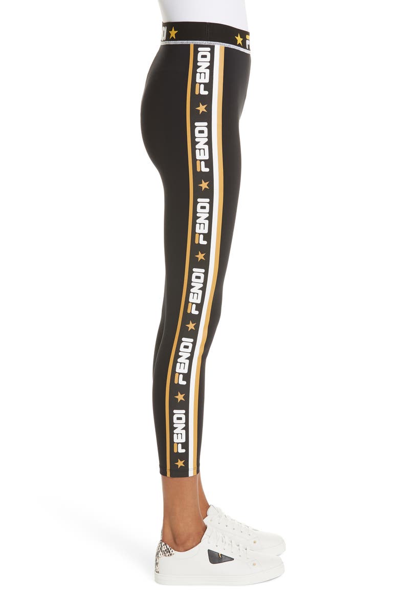 x FILA Mania Logo Leggings, Alternate, color, BLACK