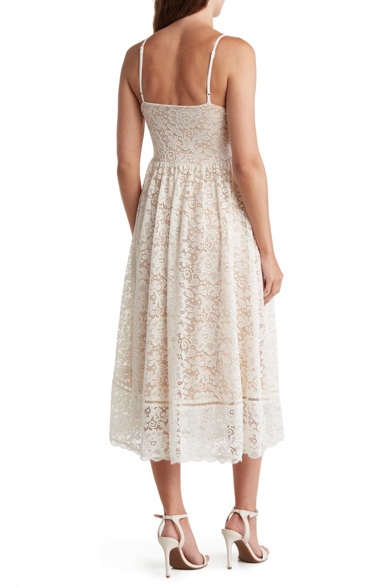 Crochet Stretch Lace Midi Dress