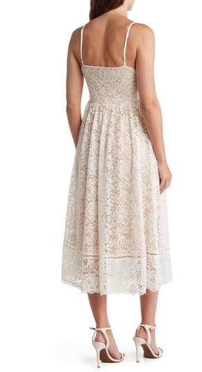 Crochet Stretch Lace Midi Dress