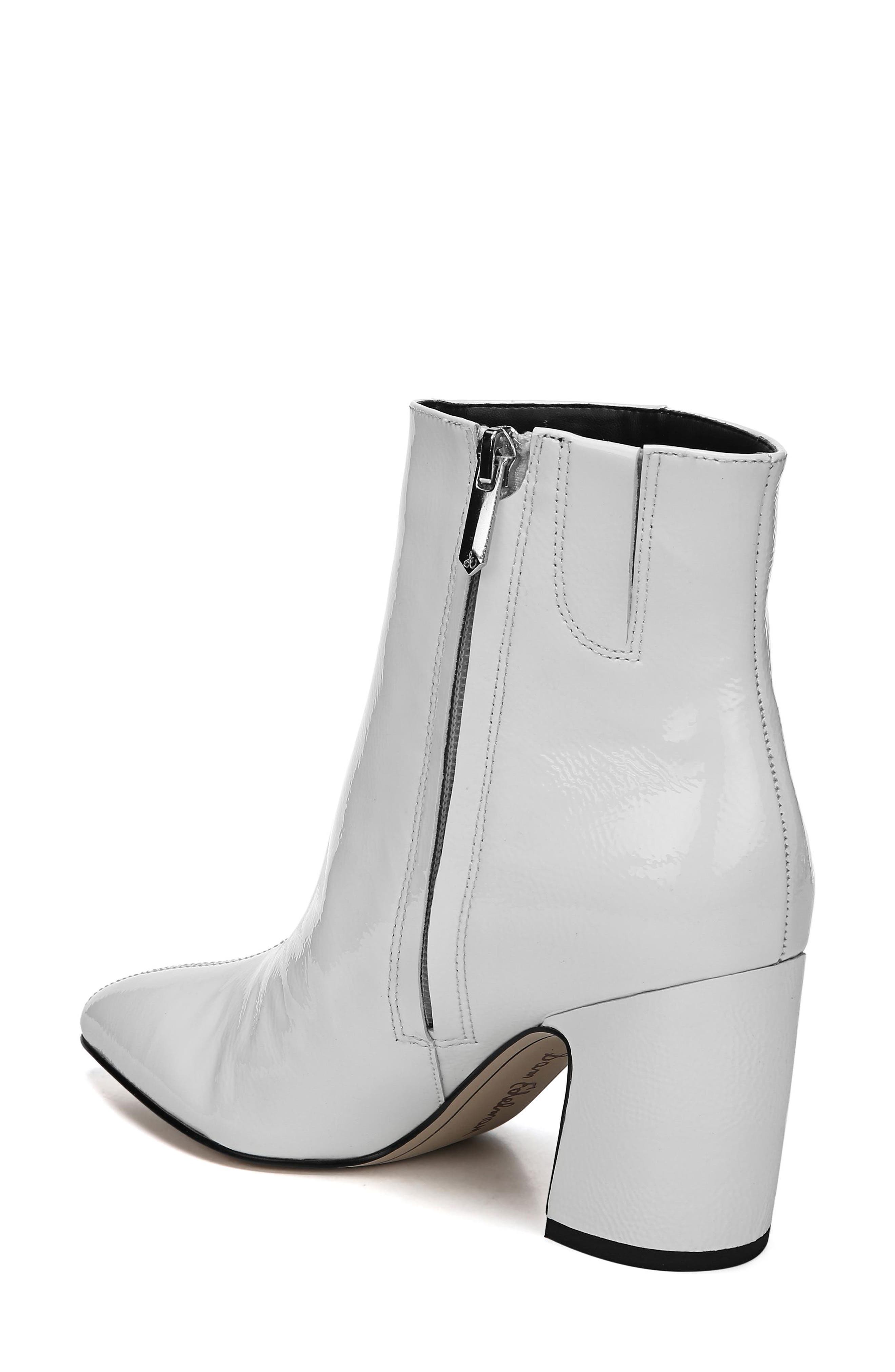 Hilty Genuine Calf Hair Bootie, Alternate, color, BRIGHT WHITE PATENT LEATHER