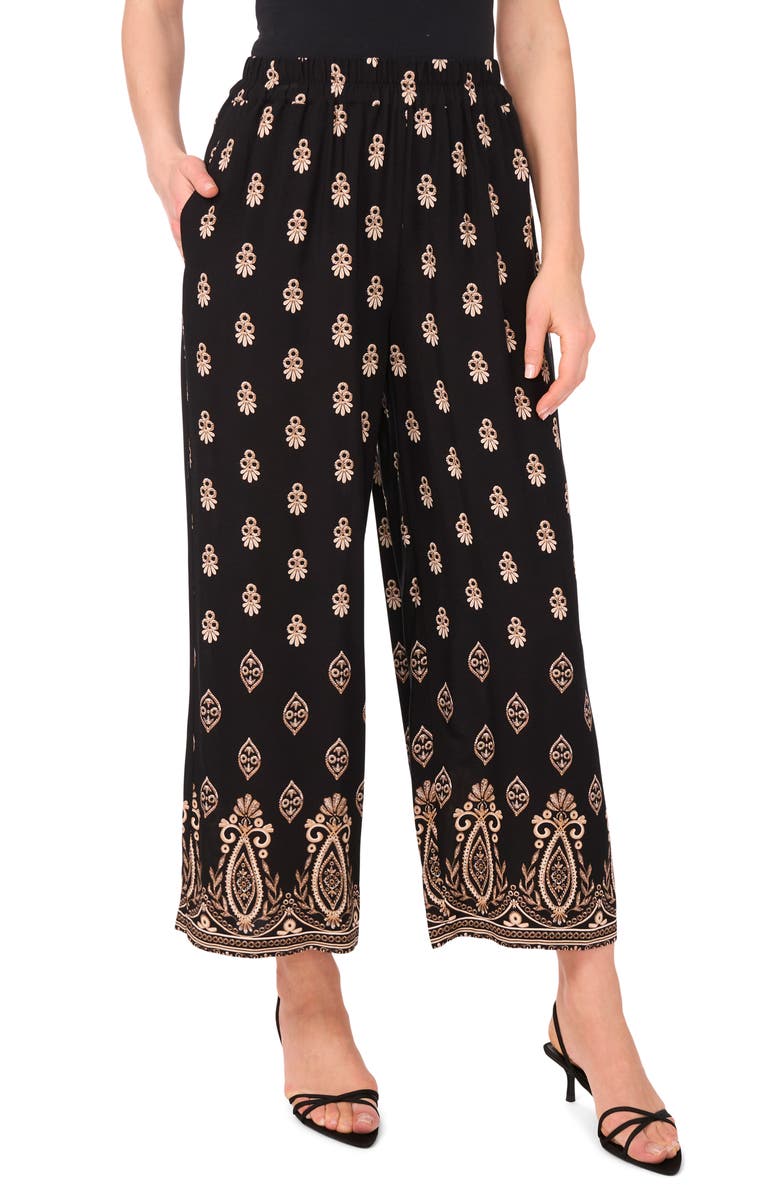 Vince Camuto Elastic Waist Wide Leg Pants, Main, color, 