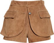 MONSE Jacket Hem Suede Shorts
