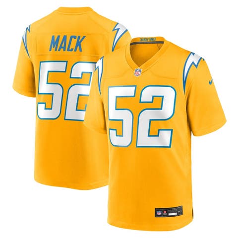 Men's Nike Khalil Mack Gold Los Angeles Chargers Alternate Charger Power Game Player Jersey
