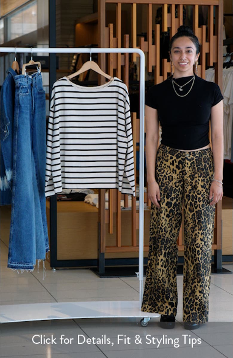 French Sailor Stripe Boat Neck Top, sales video thumbnail