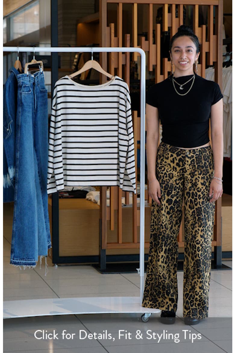French Sailor Stripe Boat Neck Top video