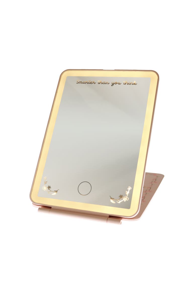 Disney Classic Pooh Self Love Touch Pad Mini Tri-Tone LED Makeup Mirror, Alternate, color, Pink