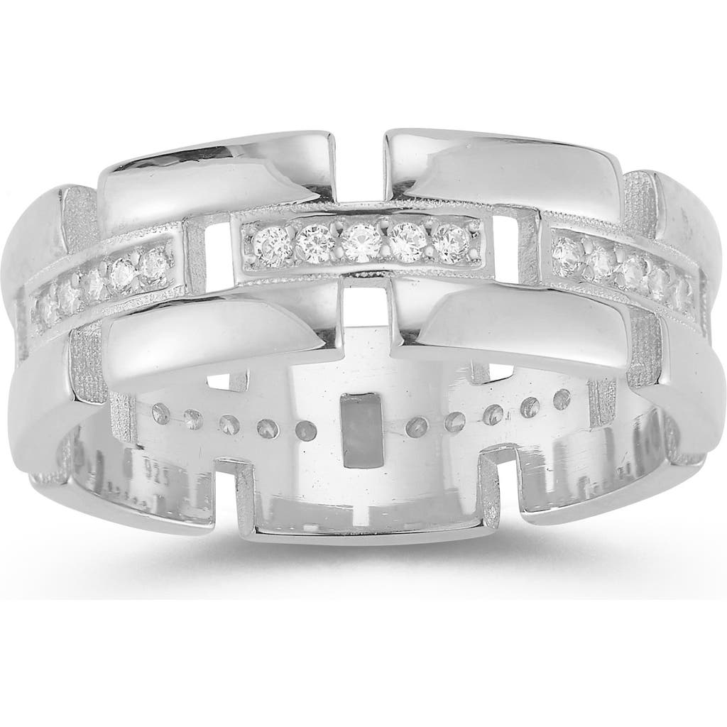 Chloe & Madison Chloe And Madison Link Band Ring In Silver