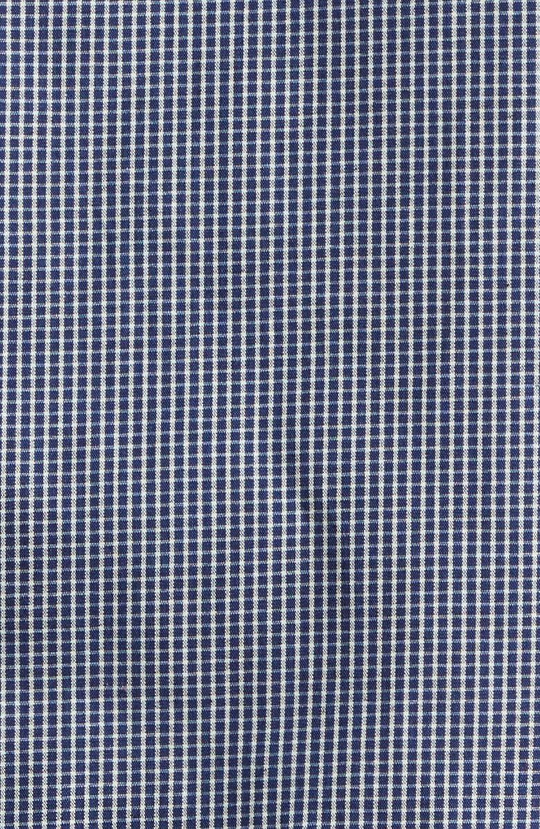 Givenchy Check Logo Appliqué Cotton Bowling Shirt, Alternate, color, White/ Blue