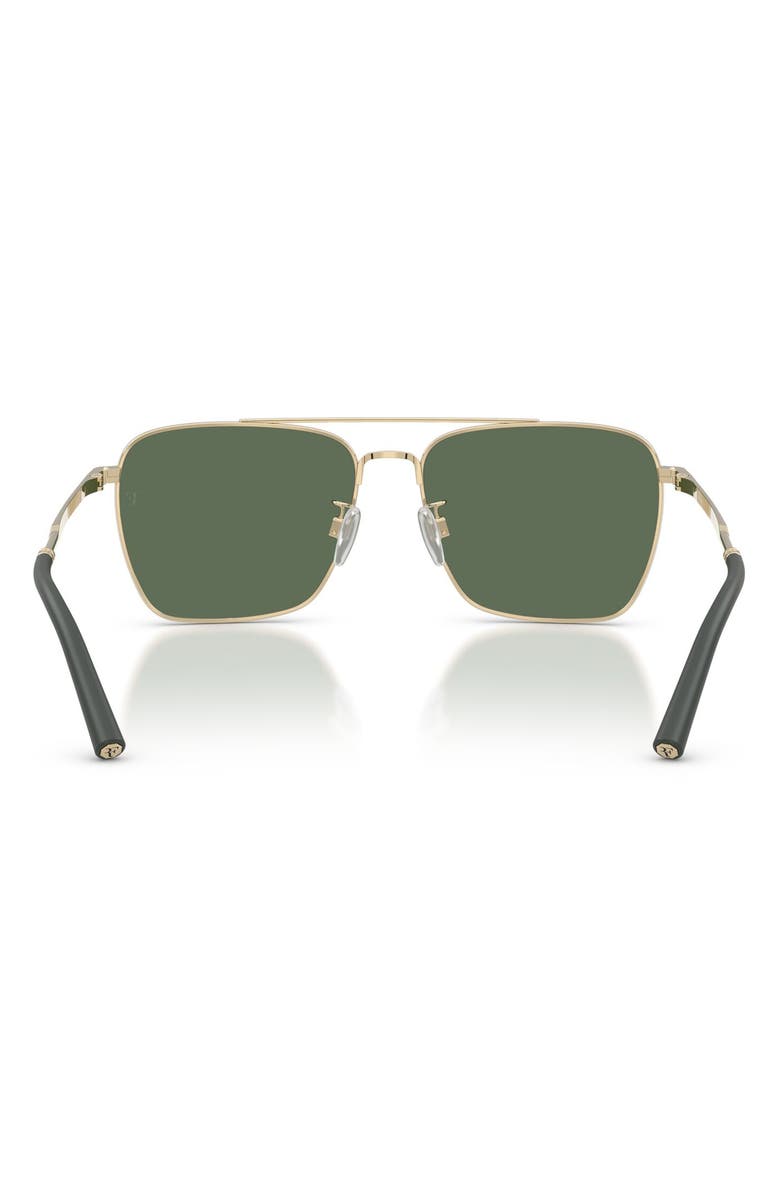 Oliver Peoples x Roger Federer R-15 Polarized 56mm Square Sunglasses, Alternate, color, Brushed Gold / Polar