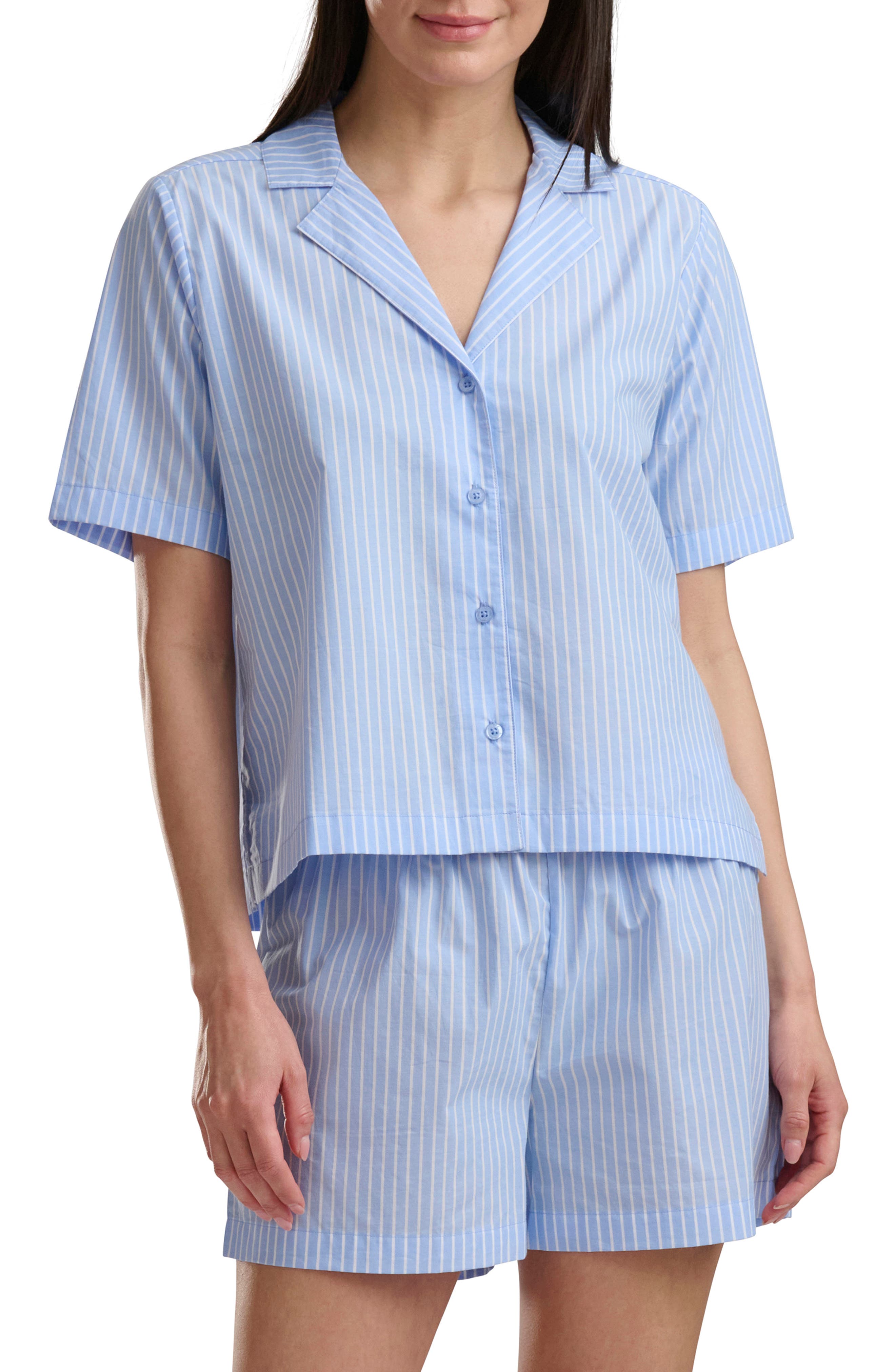 Splendid Plaid Short Sleeve Notch Top and Boxer Pajamas