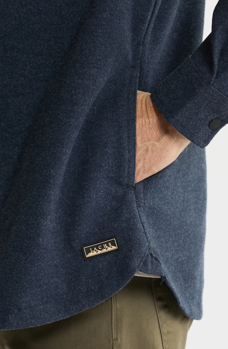 JACHS Brushed Knit Shirt Jacket, Alternate, color, Navy