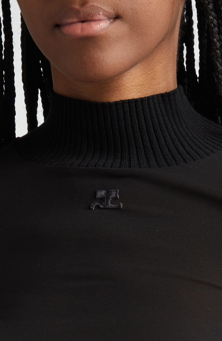 Courrèges Re-Edition Second Skin Top, Alternate, color, Black